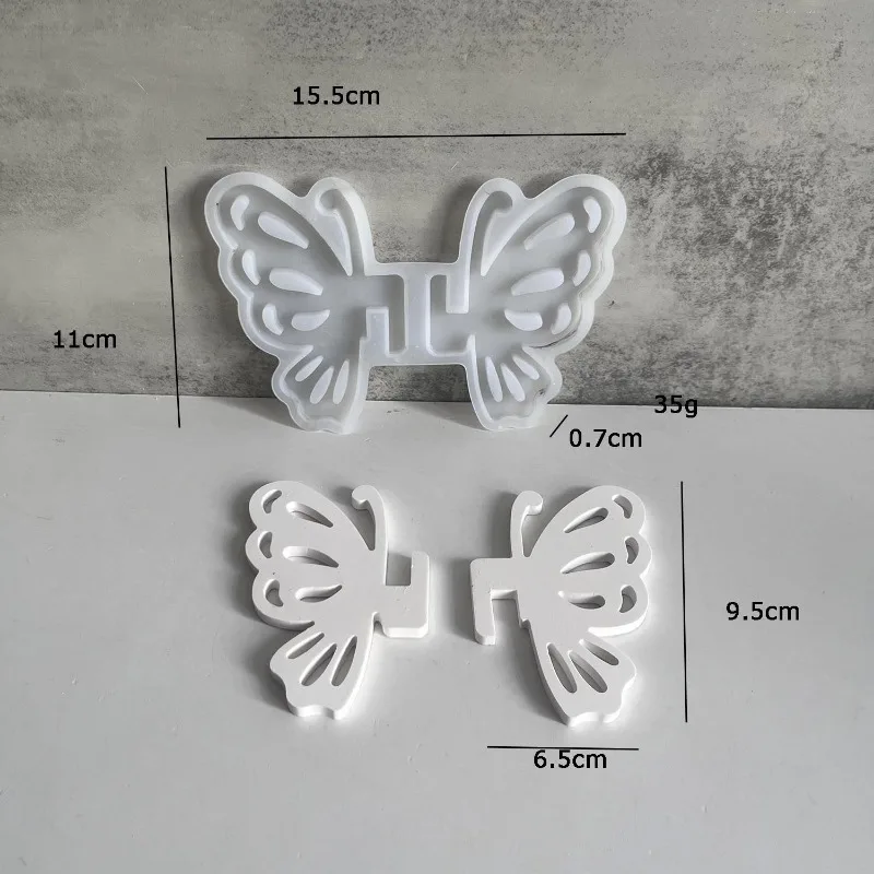 3D Farfalla Giunzione Gesso Ornamento Stampi In Silicone Animale Fai Da Te Primavera Confezione Regalo Decorazione Della Casa Stampo In Resina Artigianato Casting