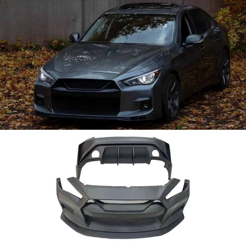 

LB Style Partial Glass Fiber Front Bumper Rear Bumper for Q50 Wide Body Kitcustom