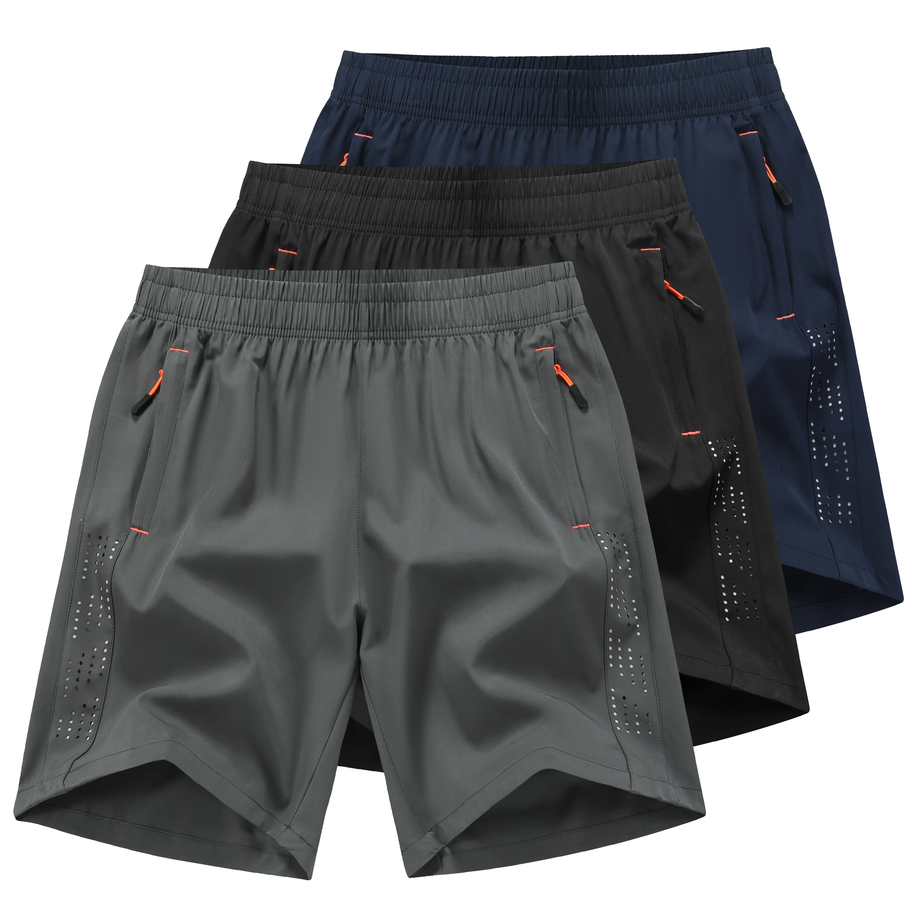 

Летние мужские шорты из ледяного шелка для бега и фитнеса, быстросохнущие, дышащие, пляжные шорты, спортивная одежда для фитнеса и джоггинга, стильная повседневная спортивная одежда