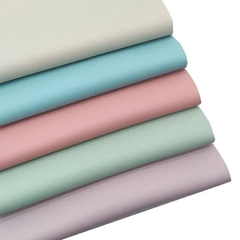 Pastel Colors Soft Nappa Synthetic Leather Faux Leather Fabric Sheets Felt Backing Leather Sheets for Bows Craft 21x29CM Q1639