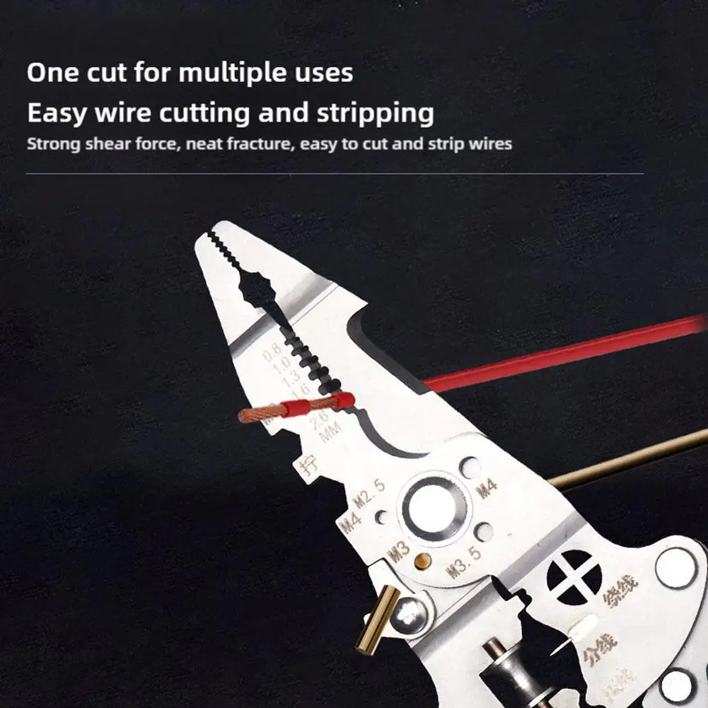 16 in 1 pieghevole spelafili puleggia design multifunzione elettricista filo splitter filo avvolgimento pinza a crimpare strumento manuale