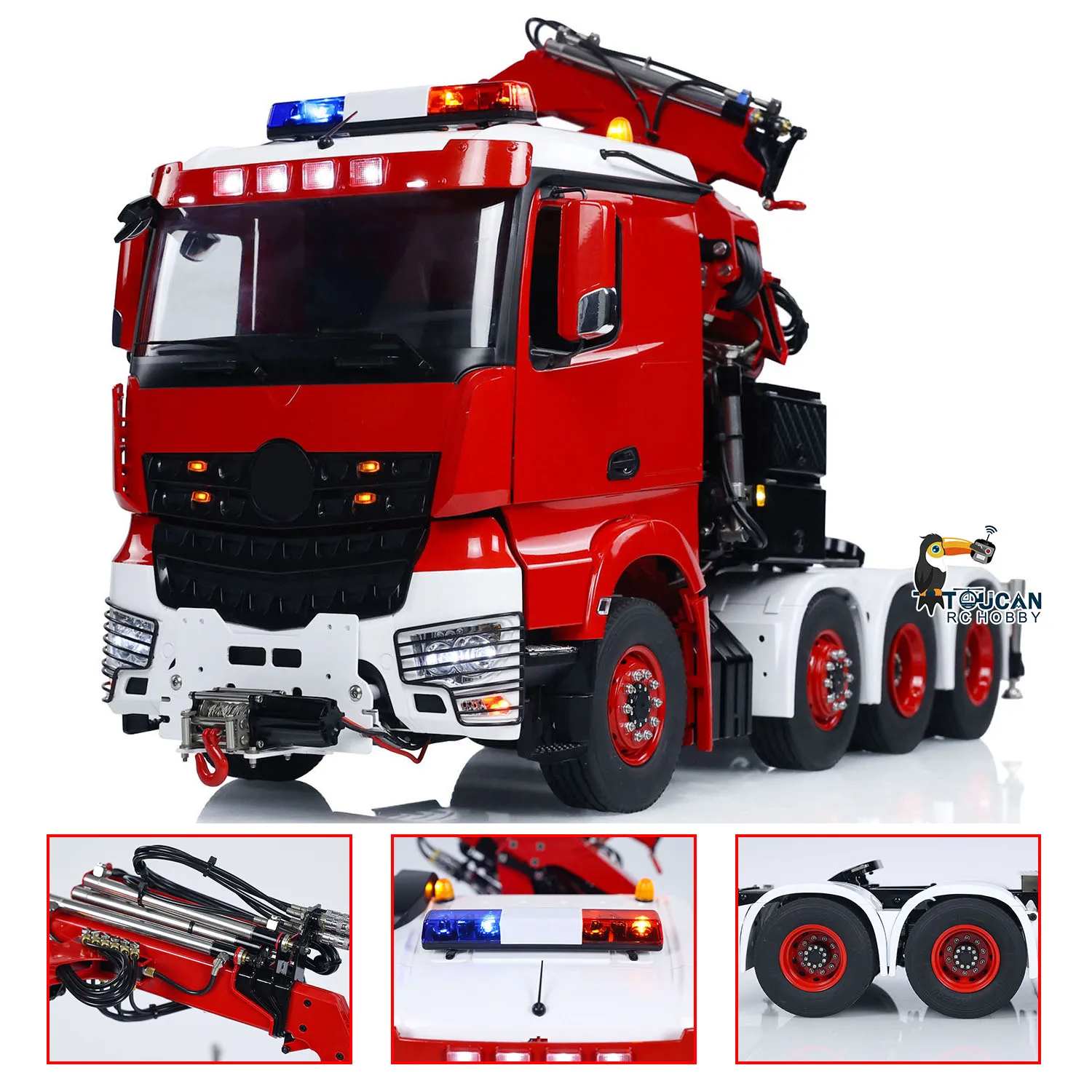 LESU 8x8 1/14 RC Hydraulic Crane Tractor Truck Fly Jib DIY Painted Remote Control Painted Finished Cars Vehicle Model Gifts