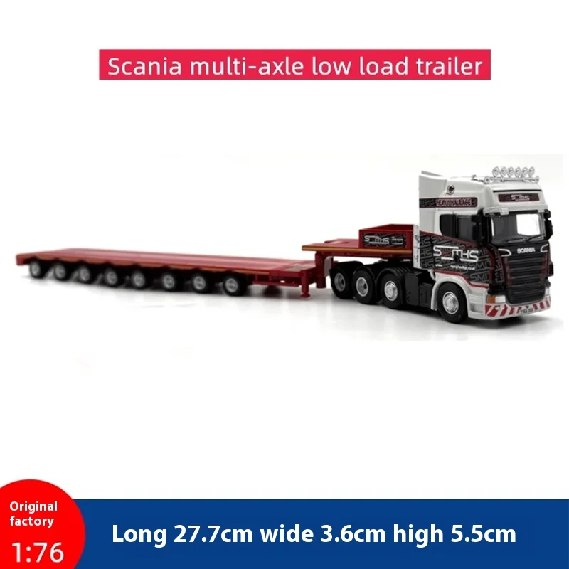 1:76 Oxford Diecast skala Multi Axle Trailer truk semi-trailer Model mobil logam campuran produk jadi simulasi Model statis anak laki-laki