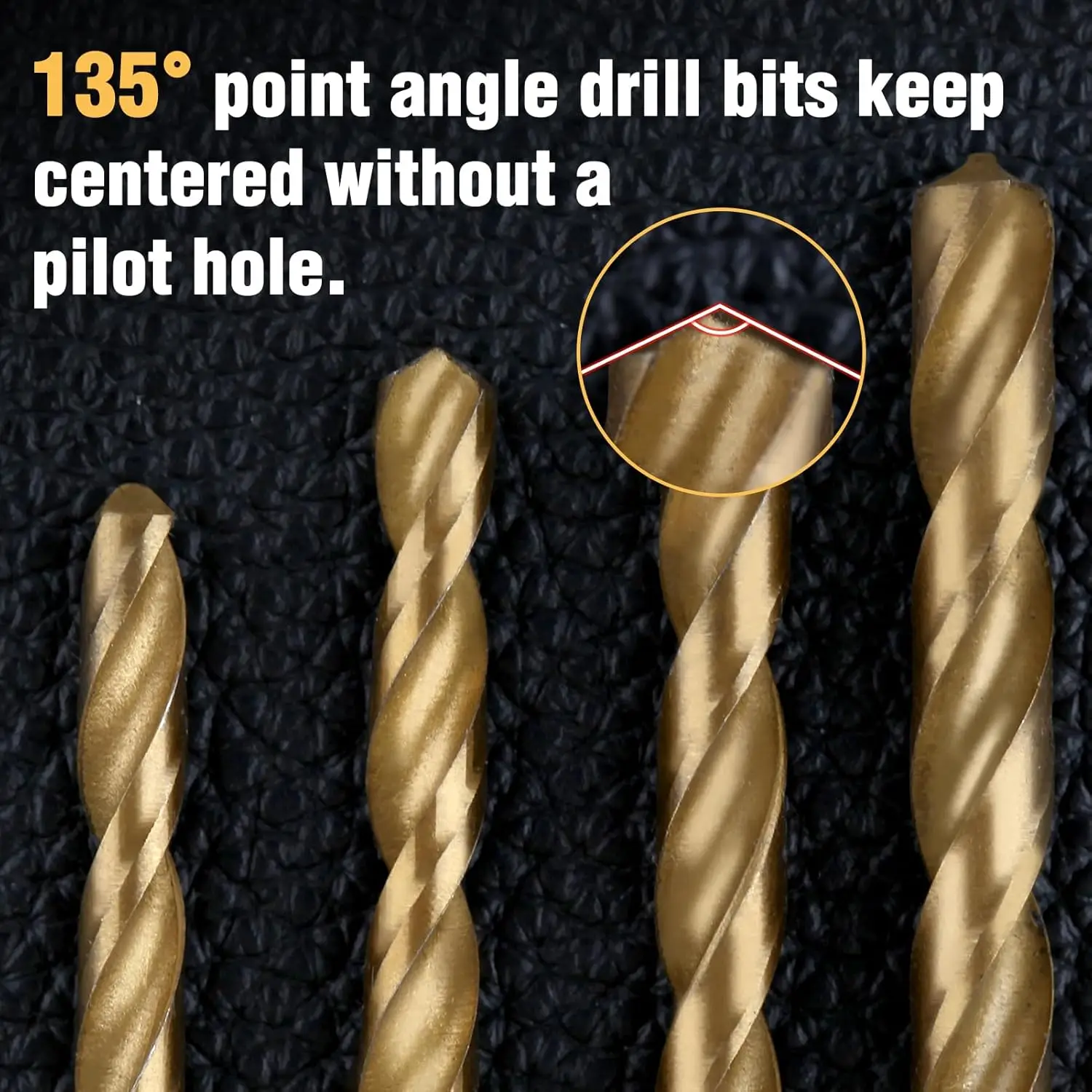 13Pcs Titanium Twist Drill Bit Set 1/4 inch Hex Shank Drill Bit Set，1.5-6.5mm Quick Hex Drilling Twist Drill Bit Set Drill Bits