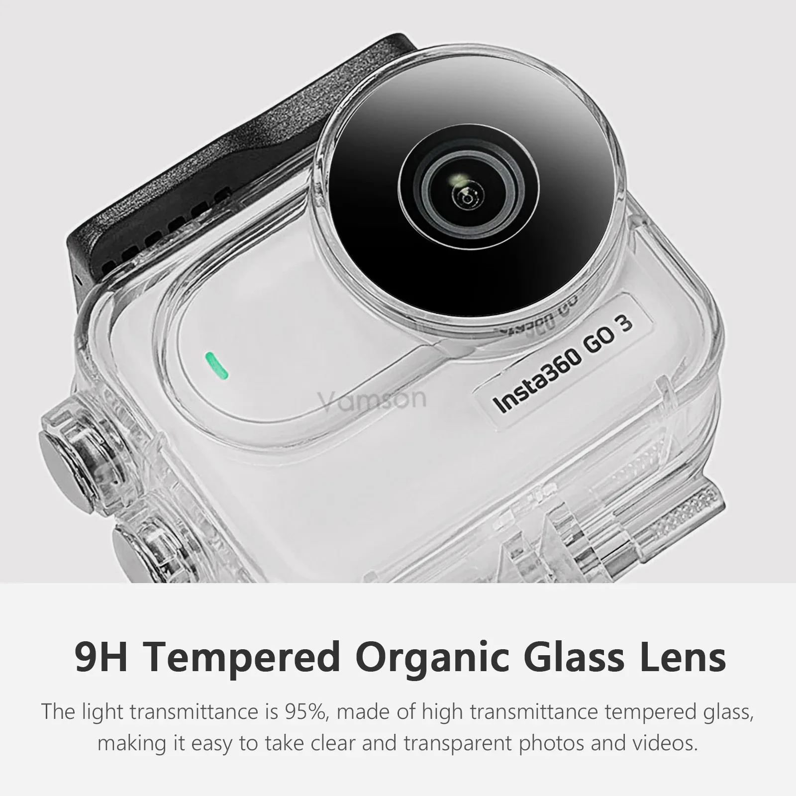 Custodia per immersione impermeabile da 60m custodia per Insta360 GO 3 custodia per immersione subacquea custodia protettiva accessori per fotocamera