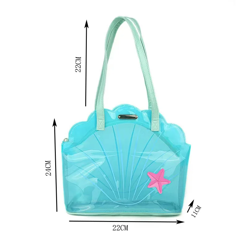 Äußerst attraktive, transparente, niedliche Reisetasche für Mädchen, Muschel-Schultertasche, neues Sommermodell, Nischen-Ins-Stil – Detail 1
