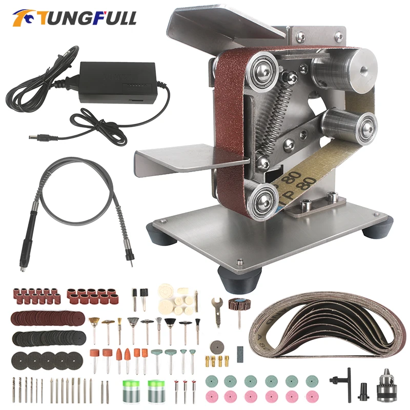 미니 벨트 그라인더, DIY 벨트 샌더, 칼붙이 전기 밴드 연삭기, 연마 기계, 연마 도구, 220V, 110V