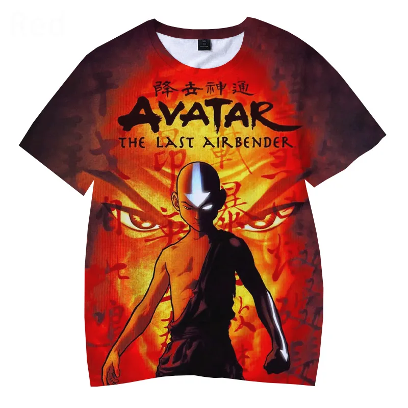 Avatar The Last Airbender 3D Print T-Shirt para Crianças, Roupas infantis, Casual Cartoons, Moda, Anime, Menino, Menina