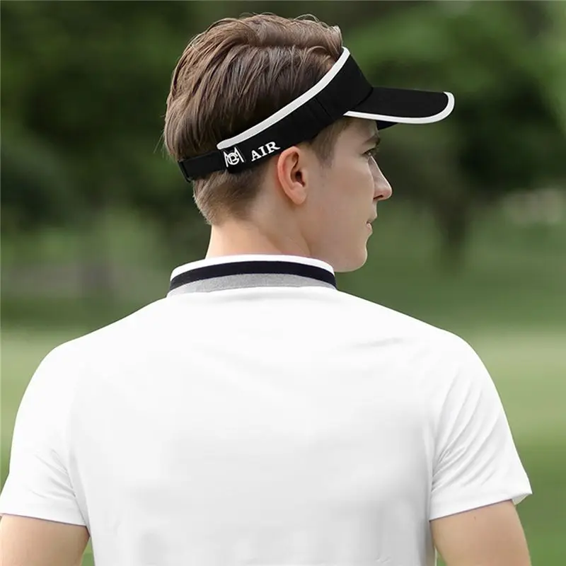 ABJV قبعات الغولف الرجالية لا أفضل القبعات الشمس حماية الظل تنفس الذكور قبعة عادية الرطوبة فتل قبعة الشمس رمادي-أسود