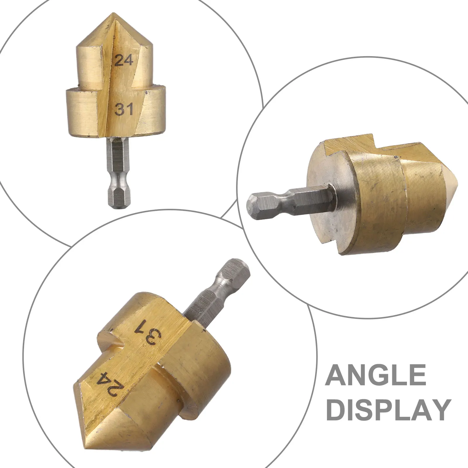 6.35mm Drill Bit Hexagonal Shank Drill Bit Plumber Work 61x6.35x22mm Easy To Disassemble Gold Color Not Easy To Slip