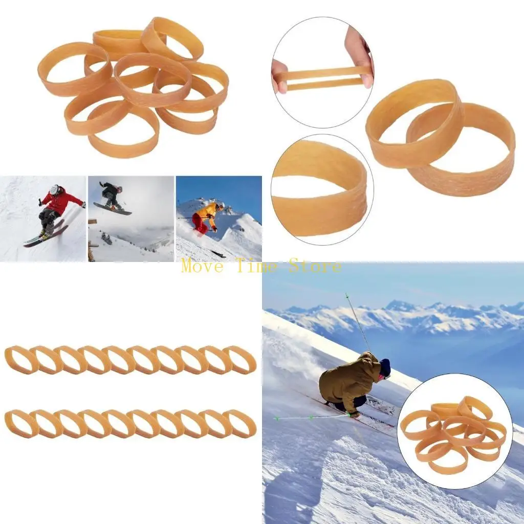 92me سميكة التزلج الفرامل من المطاط التجنيب على الجليد الممسحة على الجليد أشرطة المطاط نطاقات مطاطية الفرامل التجني