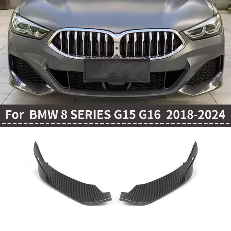 

Suitable for BMW 8 Series G14/G15/G16 840i - Dry Carbon Fiber Modified Front Bumper Corner Pieces & Front Spoiler Corner Pieces