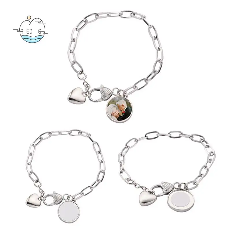 AED6-5PCS Sublimation Blank Bracelet Metal Heat Transfer Bracelet Blank Board Key Rings For DIY Sublimation