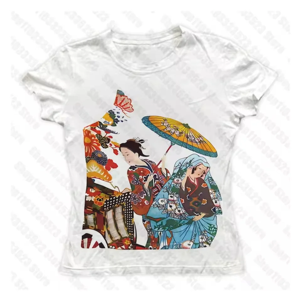 Top corto estilo gótico Retro Y2K Harajuku, camiseta sin mangas con estampado gráfico, camisetas sin mangas de manga corta Grunge de estética Vintage, chaleco de calle para mujer