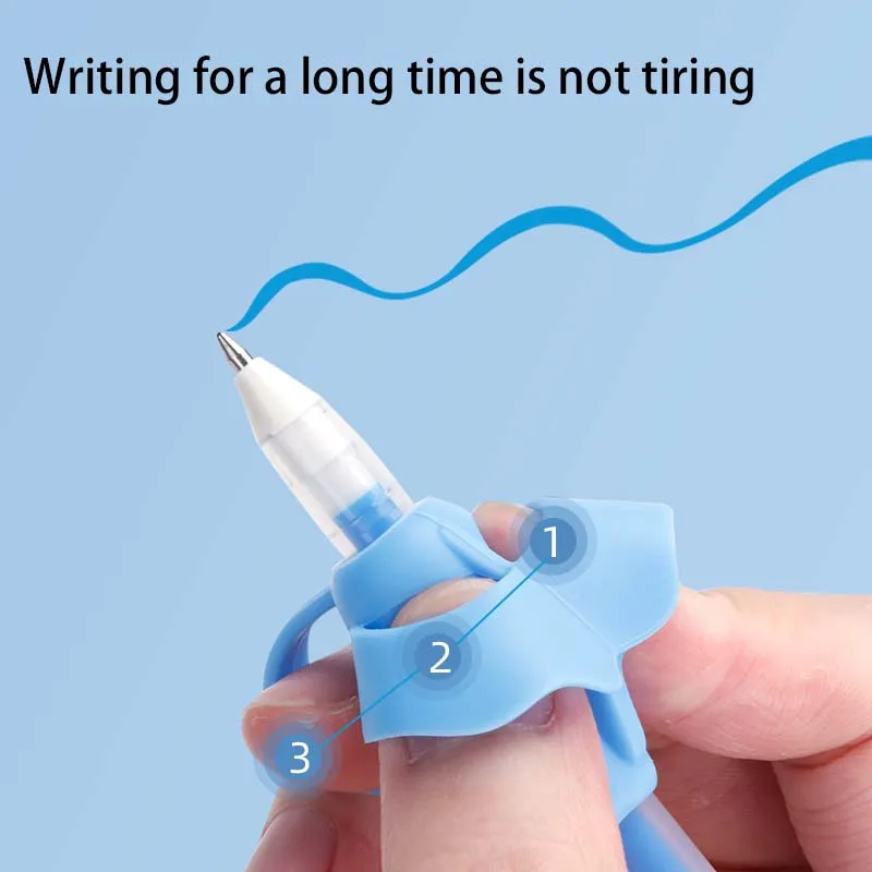 Tenwin Children Writing Correction Device Aid Grip Posture Correction Device Silicone Baby Learning Writing Tool for Students