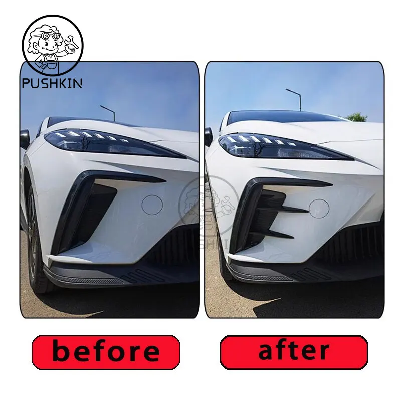 Side Air Vent Trim For MG4 EV MULAN Electric 2022 2023 2024Body Kit Car Front Bumper Spoiler Bright Black Cover Trim Car Styling