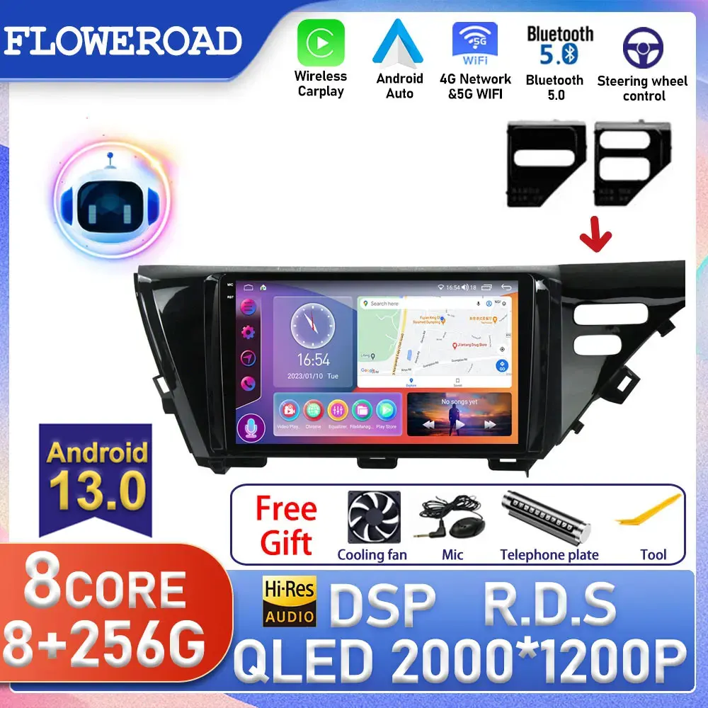 

Android For Toyota Camry 8 XV 70 2017 - 2020 Auto Car Radio Multimedia Video Player Navigation Stereo GPS No 2din 2 din DVD TV