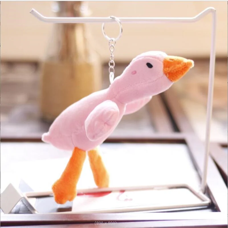 15cm Cute Big White Goose Pendant Plush Toy Plush Stuffed Animal Bag Doll Keychain For Girls Gift Wedding Party Decor