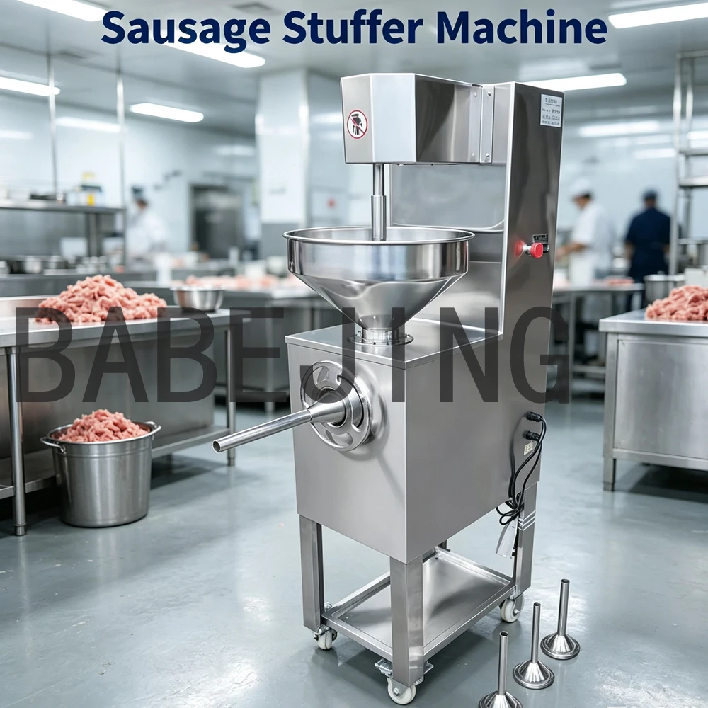 BABEJING Industrial Electric Sausage Filling Machine Fully Automatic Meat Product Maker Filling Mixer for Business Use