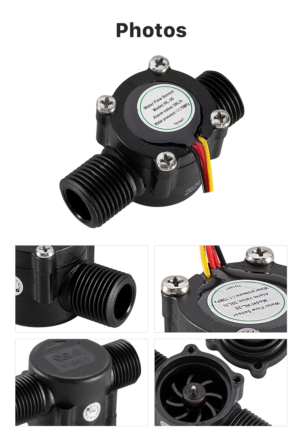 Cloudray wasser durchfluss schalter sensor HL-30 für s & a chiller für co2 laser gravur schneide maschine – Detail 3