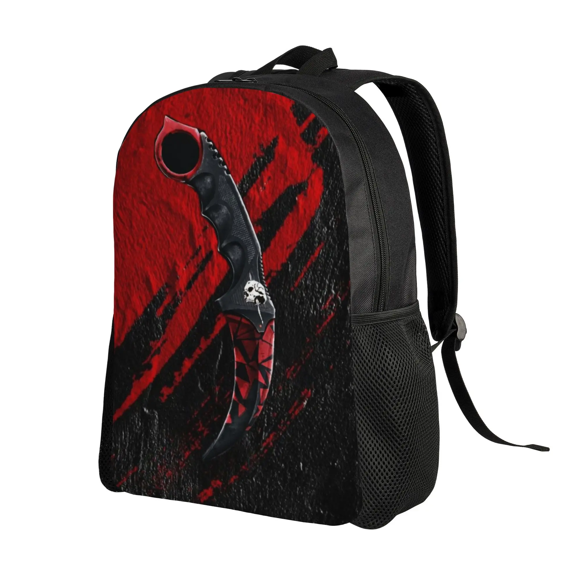 Book Pack Back to school season Red Brush Karambit Knife Wallpaper  Sturdy Shoulder Backpack