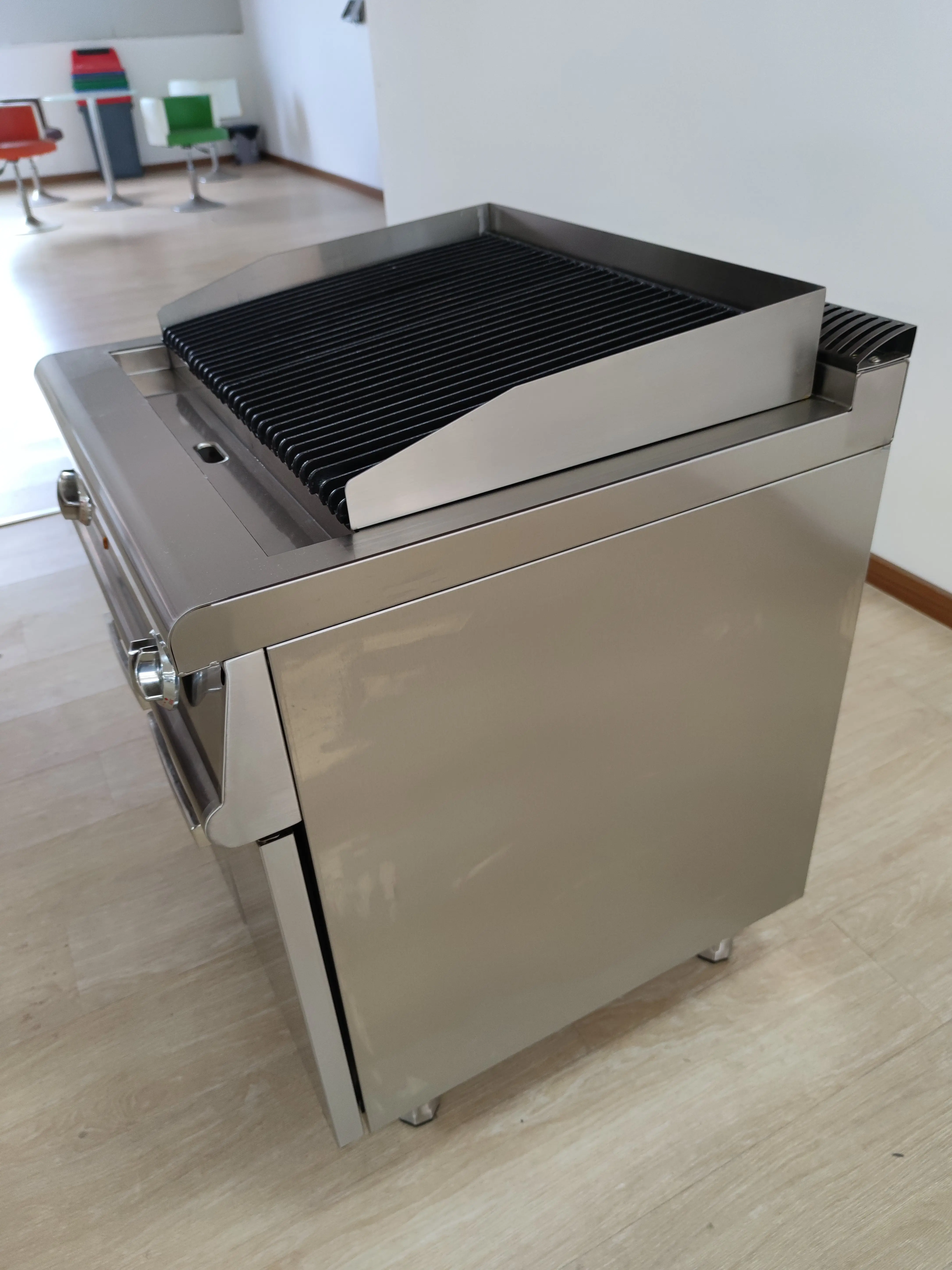 Electric Durable Bbq Grills Barbecue Lava Rock Grill With Cabinet