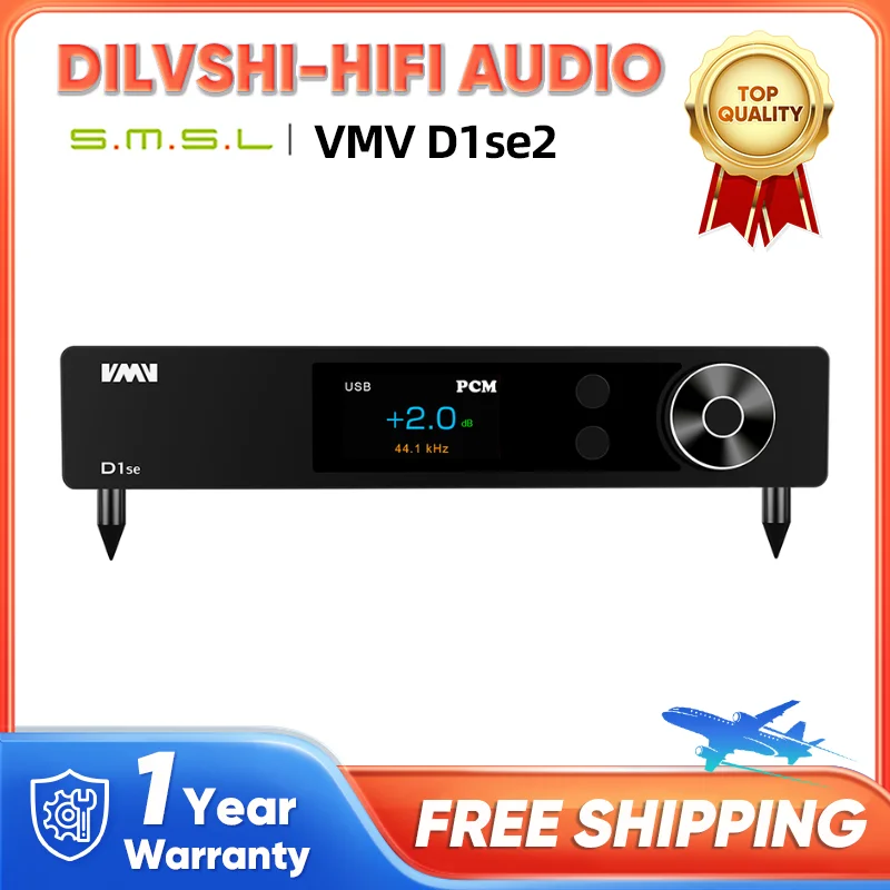 

SMSL VMV D1se2 Hi-end MQA Audio DAC MQA-CD Decoder ES9039MSPRO DSD512 768kHz XMOS XU316 USB Optical Coaxial Bluetooth I2s Input