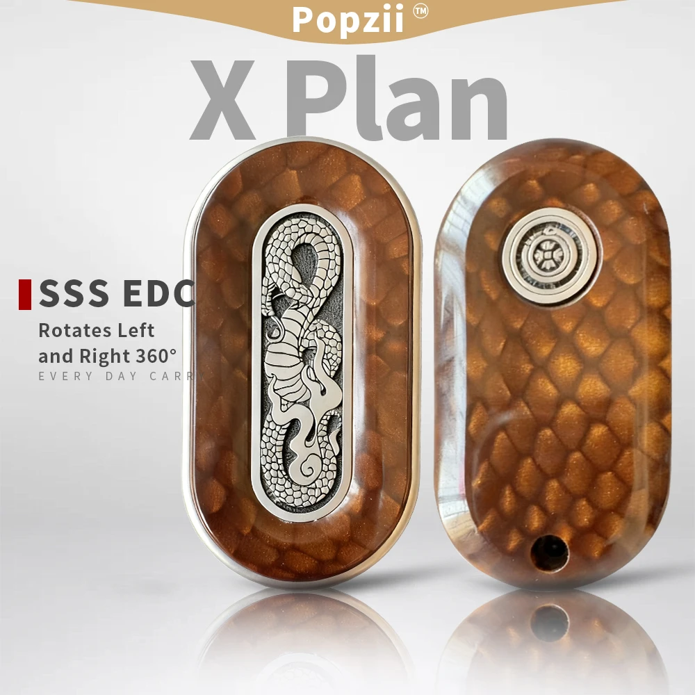 

SSS EDC X Plan Mahogany Rotates Left and Right 360° Mechanical Push Slider Fidgeting toy Stress Relief Gadgets Anxiety Toys