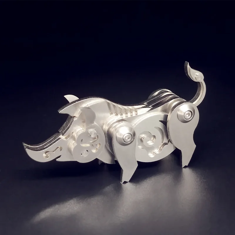 

Zodiac pig, manufacturer wholesale three-dimensional puzzles, DIY metal machinery assembly, children's hand-assembled toy models