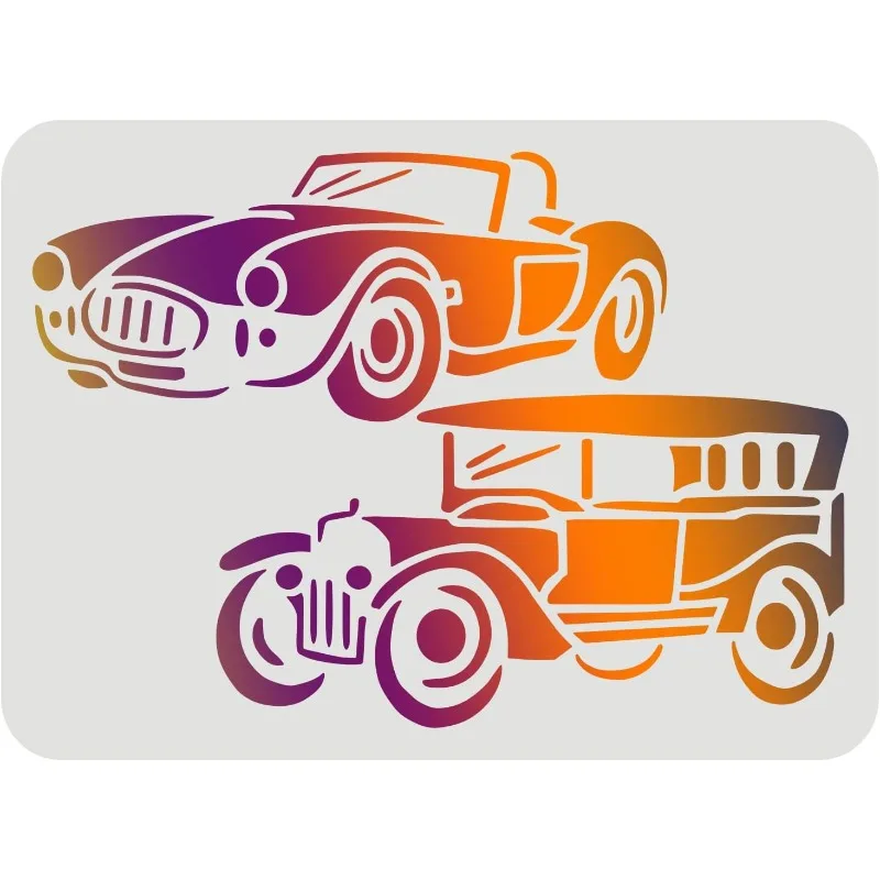

Car Stencil 11.7x8.3inch Sport Car Stencil Reusable Roadster Painting Template for Decoration Classic Cars Drawing Stencil Car