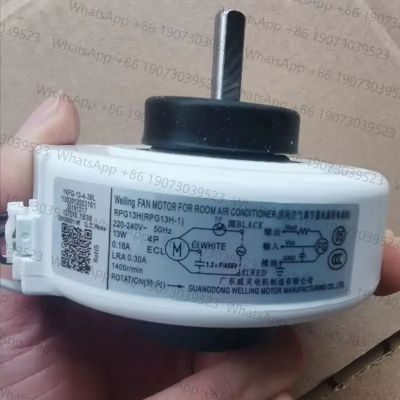 For Midea Air Conditioning FAN MOTOR FOR ROOM AIR CONDITIONER RPG13H AC220-240V 13W 0.17A Short axis Parts 0309
