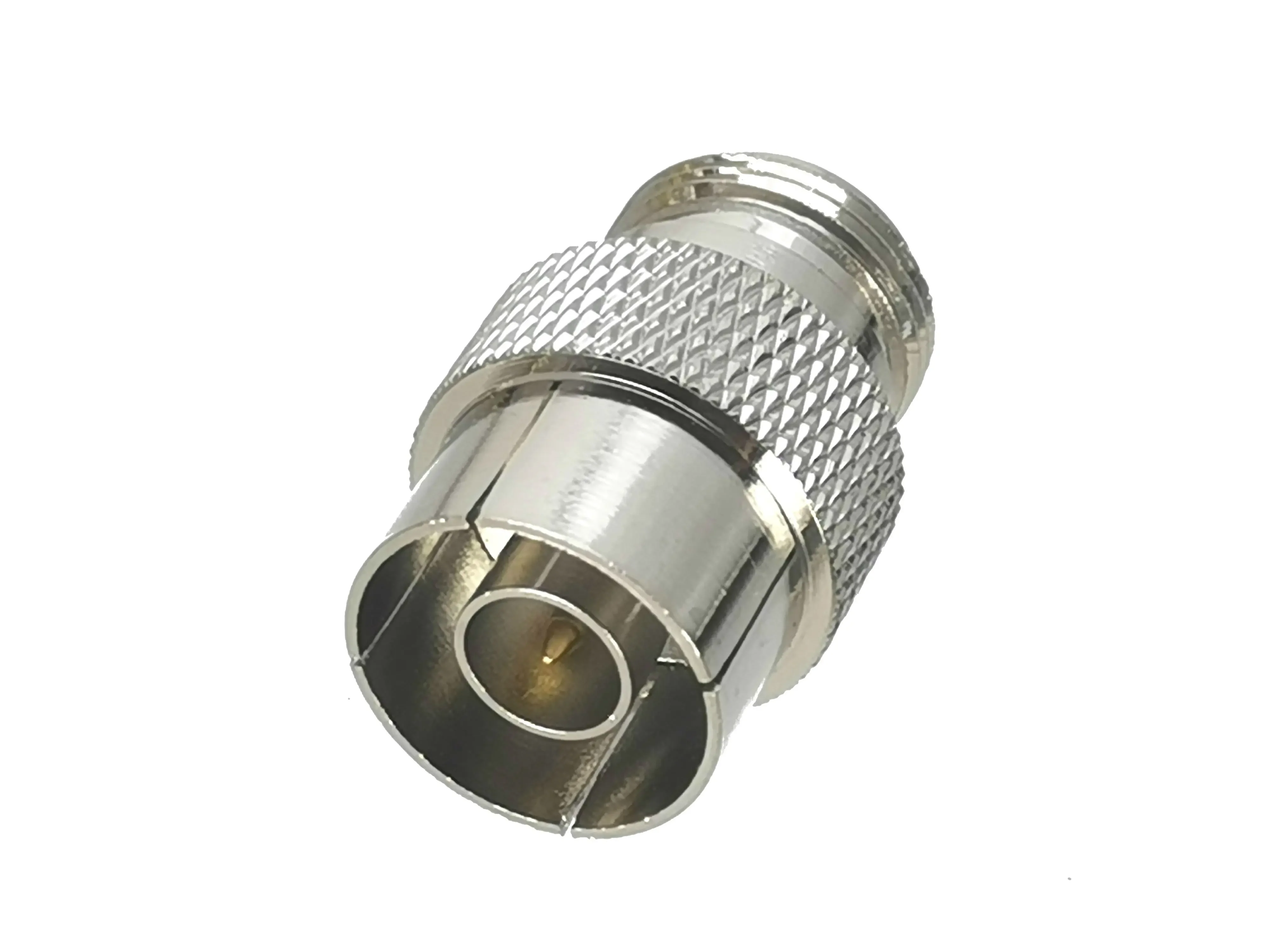 1pcs Connector Adapter N Male Plug to N Female Jack Slide-On Push on No screw RF Coaxial Converter Straight New Brass