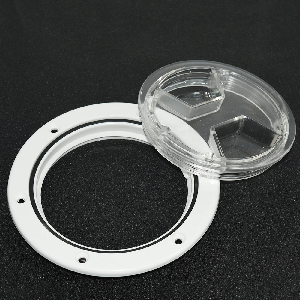 4 6 Inch Round Deck Plate Marine Boat Inspection Hatch Cover Plate Cut Out ABS Plastic Anti-corrosive Boat Deck Hatch Custom