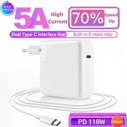 For MacBook Pro Charger 118W USB C Power Adapter For MacBook Pro 16 15 14 Inch 2021 2020 2019 2018, New For MacBook Air 13 Inch