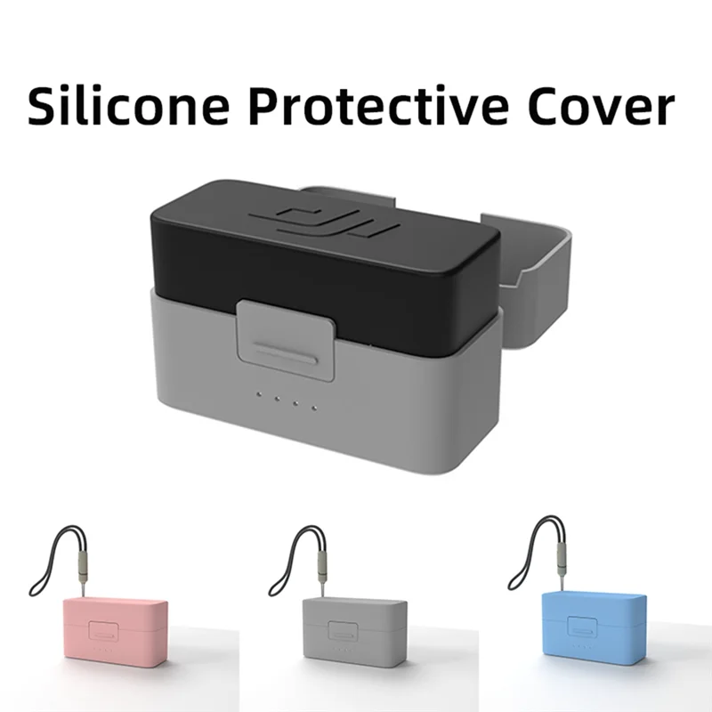 Voor DJI Mic Mini Siliconen beschermhoes Microfoonhoes Anti-Drop Oplaadcompartiment Bescherming Soft Shell Kit-Hot