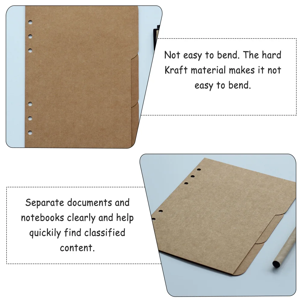 

18 шт. A5 крафт-разделители для переплета, износостойкие индексирующие разделители для флажков, аксессуары для обучения студентов, разделители для вкладок