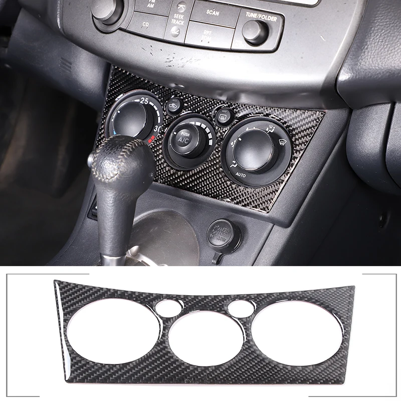 

For Mitsubishi Eclipse 06-11 Car Central Control Air Conditioning Switch Decoration Panel Stickers Soft Carbon Fiber Accessories