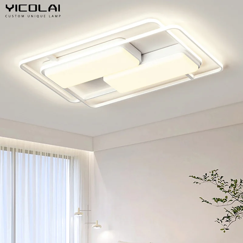 Acrylic Rectangle Modern LED Ceiling Chandelier Home Design Luxury For Balcony Aisle Bedroom Loft Cloakroom Lamps Nordic Lights