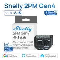 Shelly 2PM Gen4 Zigbee interruptor inteligente de 2 canales Control de materia cortinas persianas medición de potencia Compatible con Alexa Homekit Google Home