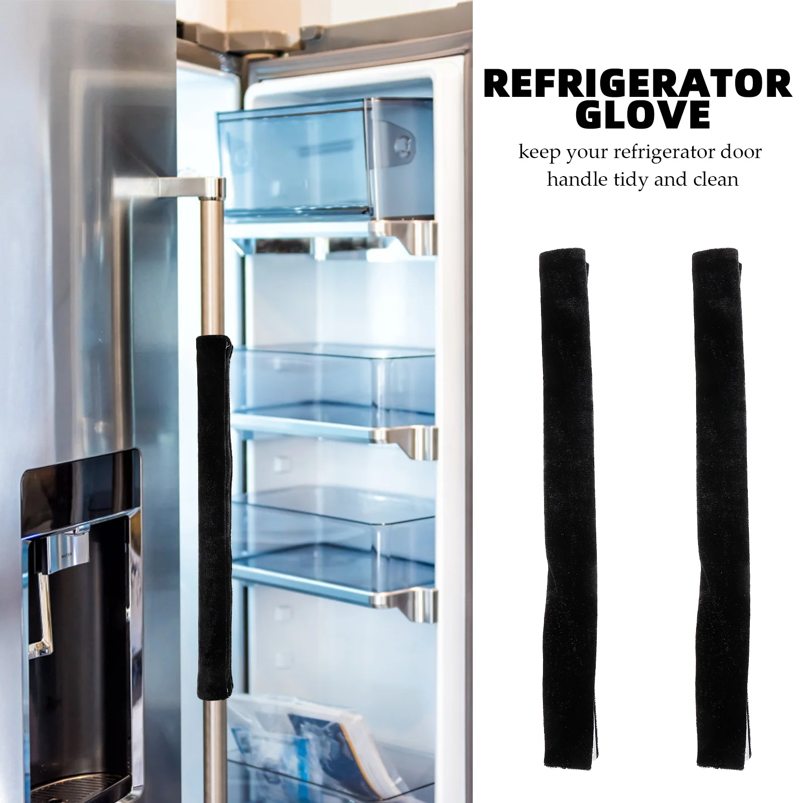 

2Pcs Anti-Skid Door Handle Covers Protective Refrigerator Oven Knob Covers Durable Appliance Handle Protectors Easy Cleanup