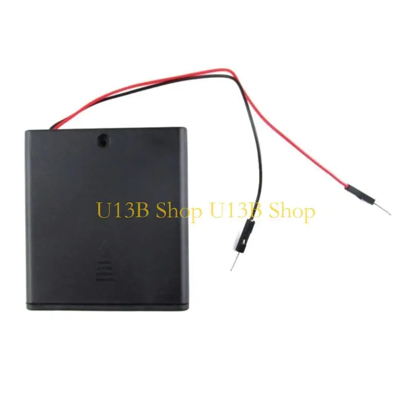 U13B AA Battery Case AA Box Box Box с мужской заглушкой с переключателем включения/выключения