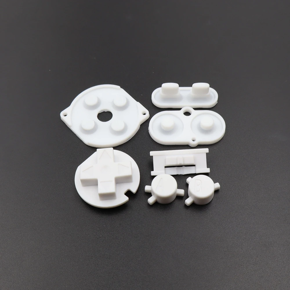 1 conjunto de botões condutores de borracha de silicone e almofadas d de plástico coloridas a b botões liga/desliga teclados para gbc