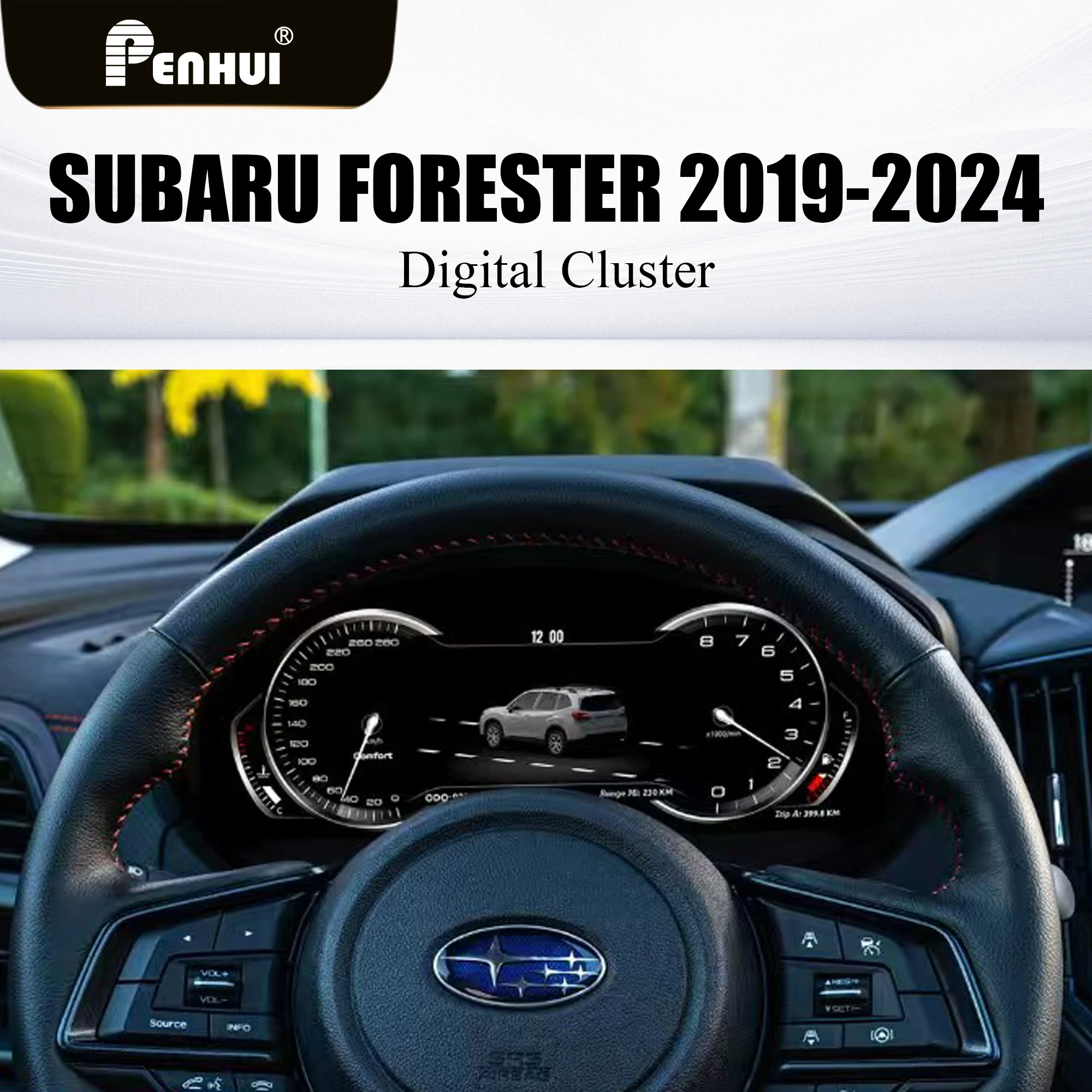 Car HUD LCD Cluster instrument multimedia dashboard Modification For Subaru Forester 2019-2024 Mulitmedia Panel