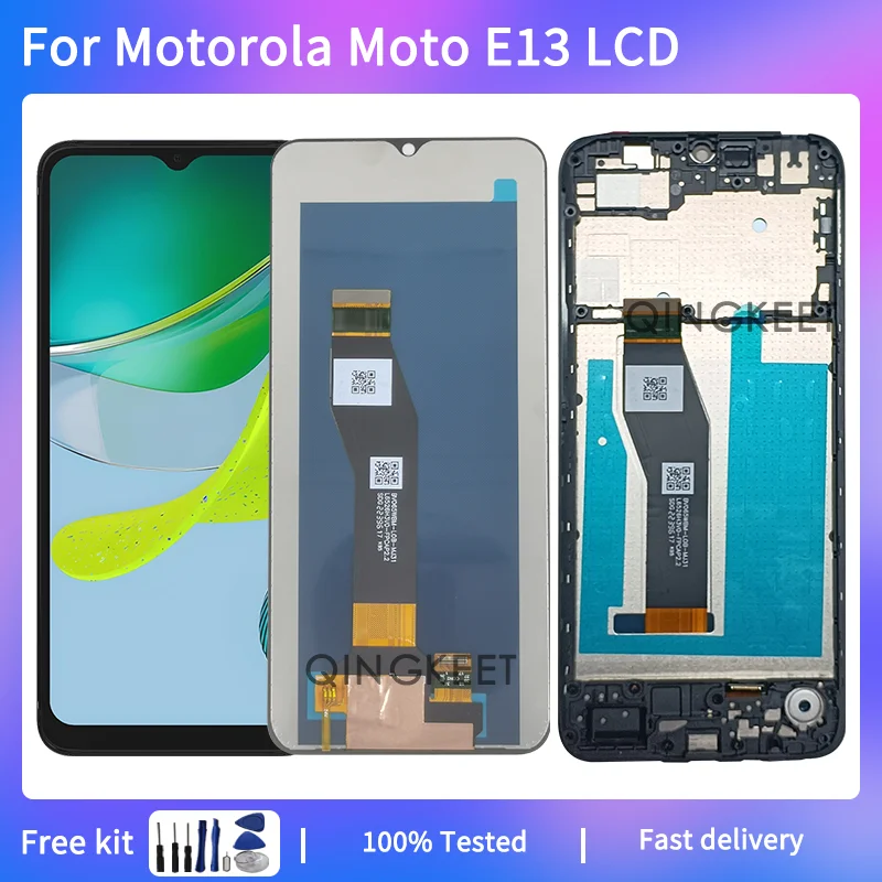 

6.5"NEW For Motorola Moto E13 LCD Display Touch Screen Digitizer Assembly For Moto E13 LCD With Frame