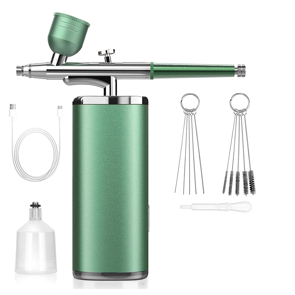 A77K Airbrush Kit for Nail-Rechargeable Cordless Air Brush with Compressor for Nails Paint Tattoo Art Makeup Painting Cake