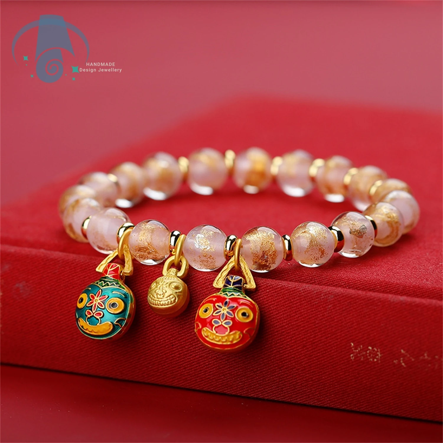 

Серый ароматный браслет из бисера, регулируемые ароматные украшения ручной работы с акцентами из золота для женщин и мужчин, минималистичный подарок