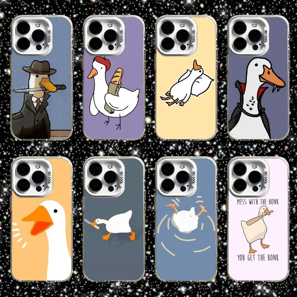 

U-Untitled G-Goose Game Phone Case For iPhone 16,15,14,13,12,11,Pro,XS,Max,Plus,Mini,SE White Candy Matte Shockproof Cover