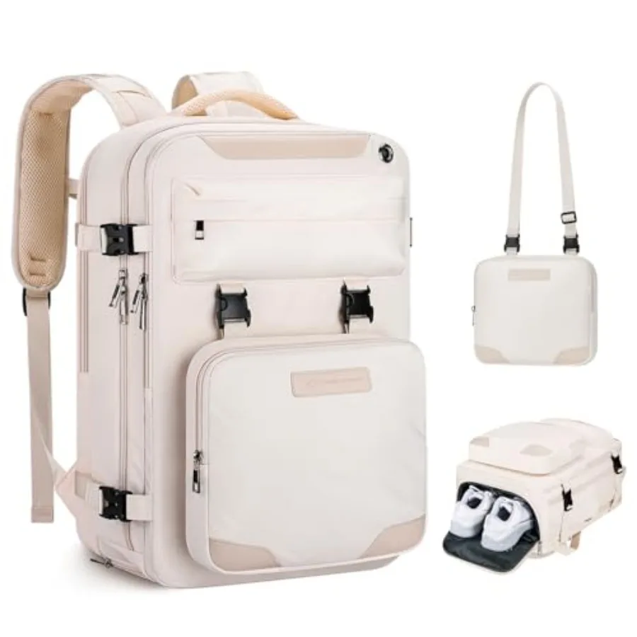 

Travel Backpack for Women Men 35L Waterproof Laptop Backpack Fits 17-Inch Laptop Gift for School Work with Detachable Crossbody