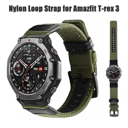 Nylon Loop Strap for Amazfit T-rex 3 Smart watch Sport Strap Bracelet for Huami Amazfit T-rex 3 Braided Wristband Accessories