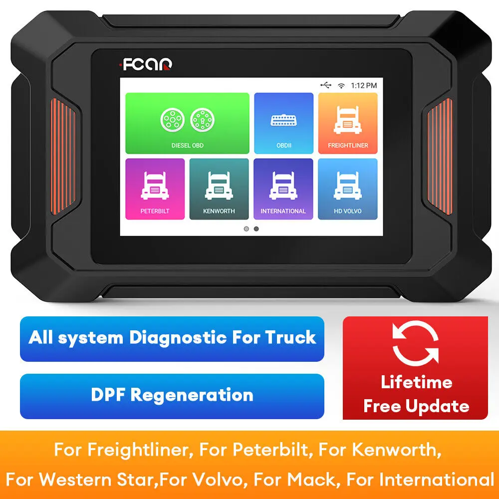 Fcar F801 Diesel Heavy Duty Truck HD OBD Diagnostic Scanner All System for Freightliner Oil Reset